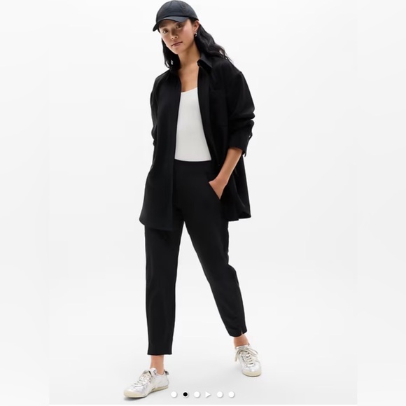 Athleta Pants - Athleta womens black Brooklyn mid rise ankle pants size 16/T